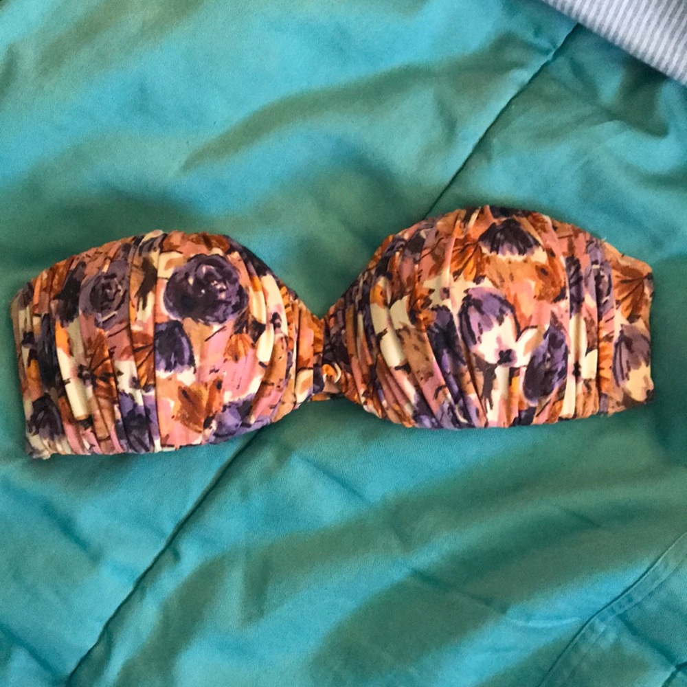 EUC Strapless Floral Bathing suit Top
